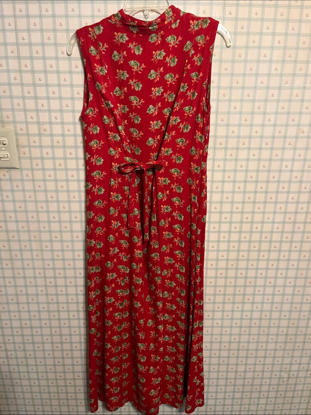 April Cornell Red Floral Maxi Dress - Picture 3 of 5